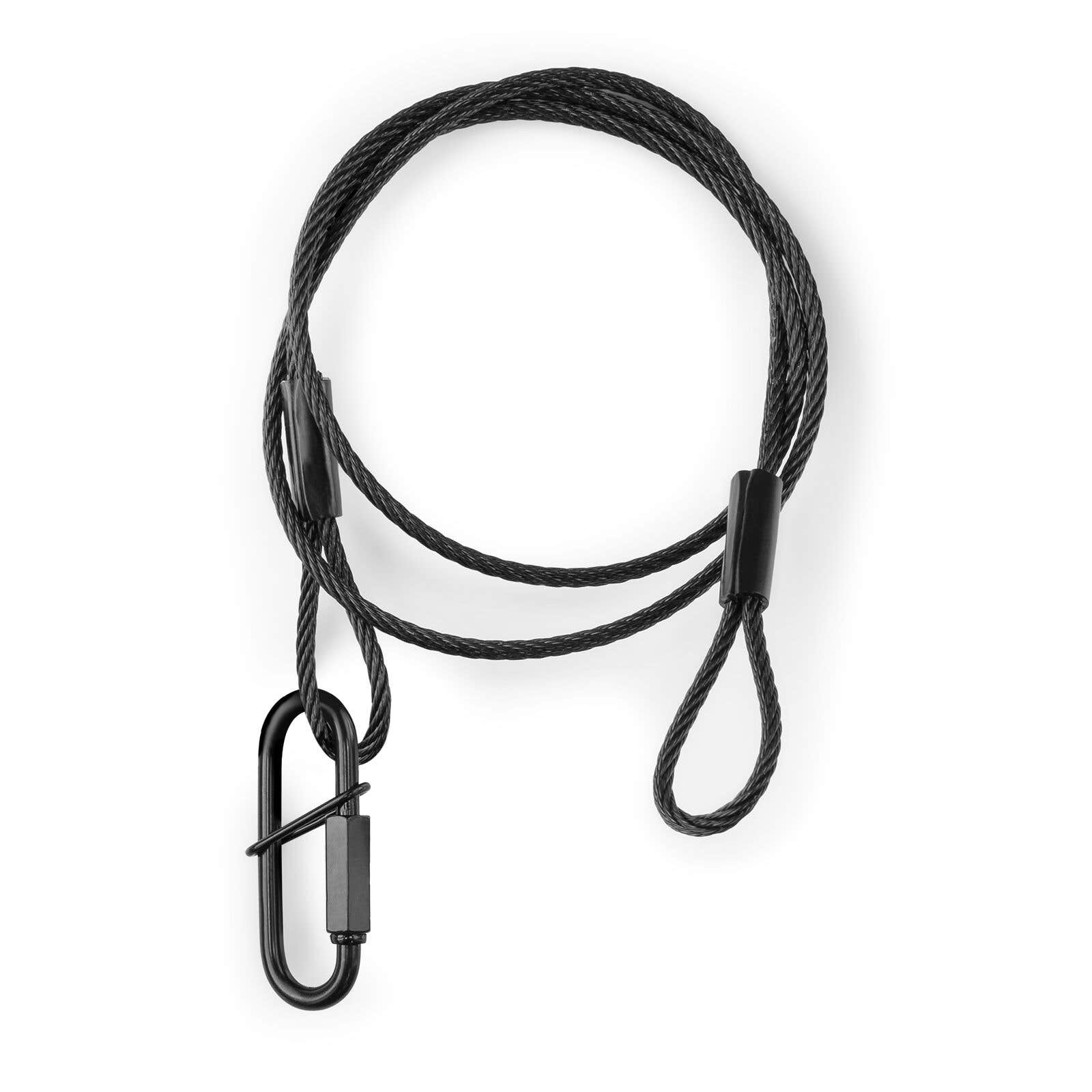 BeamZ SAF75 Safety Kabel - 75cm x 3mm - max. 30kg Sicherheitskabel - Schwarz