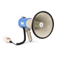 Vonyx MEG060 Megaphon mit USB/SD MP3 Player, Sirene, abnehmbares Mikrofon 60 Watt