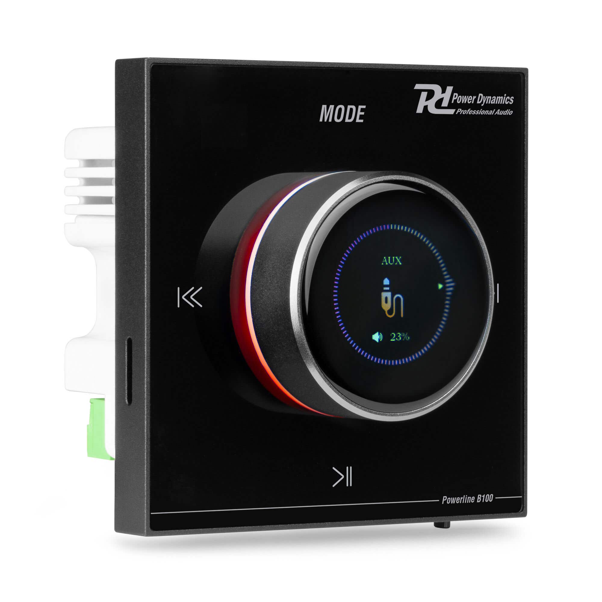 B-Ware - Power Dynamics Powerline B100B Einbauverstärker – Touchscreen & Bluetooth – 4x 25W – Schwarz