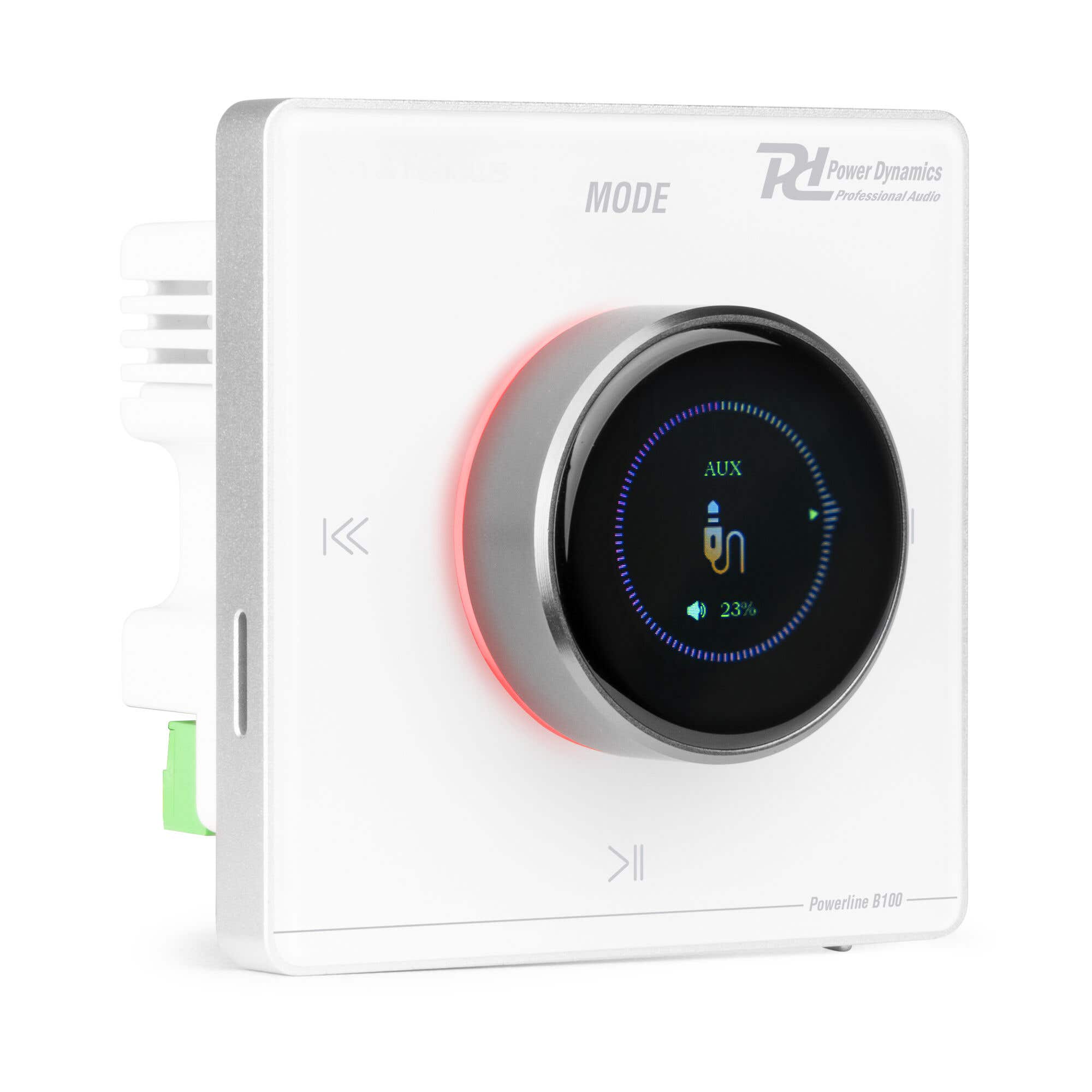 B-Ware - Power Dynamics Powerline B100W Einbauverstärker – Touchscreen & Bluetooth – 4x 25W – Weiß