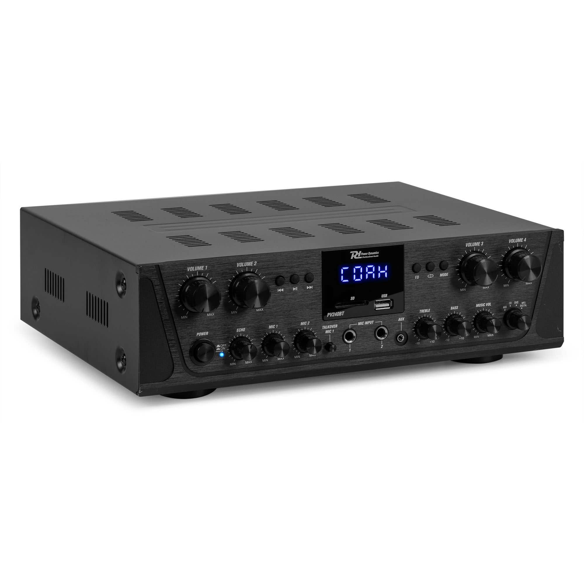 Power Dynamics PV240BT, 4-Zonen-Bluetooth-Verstärker – 400 W