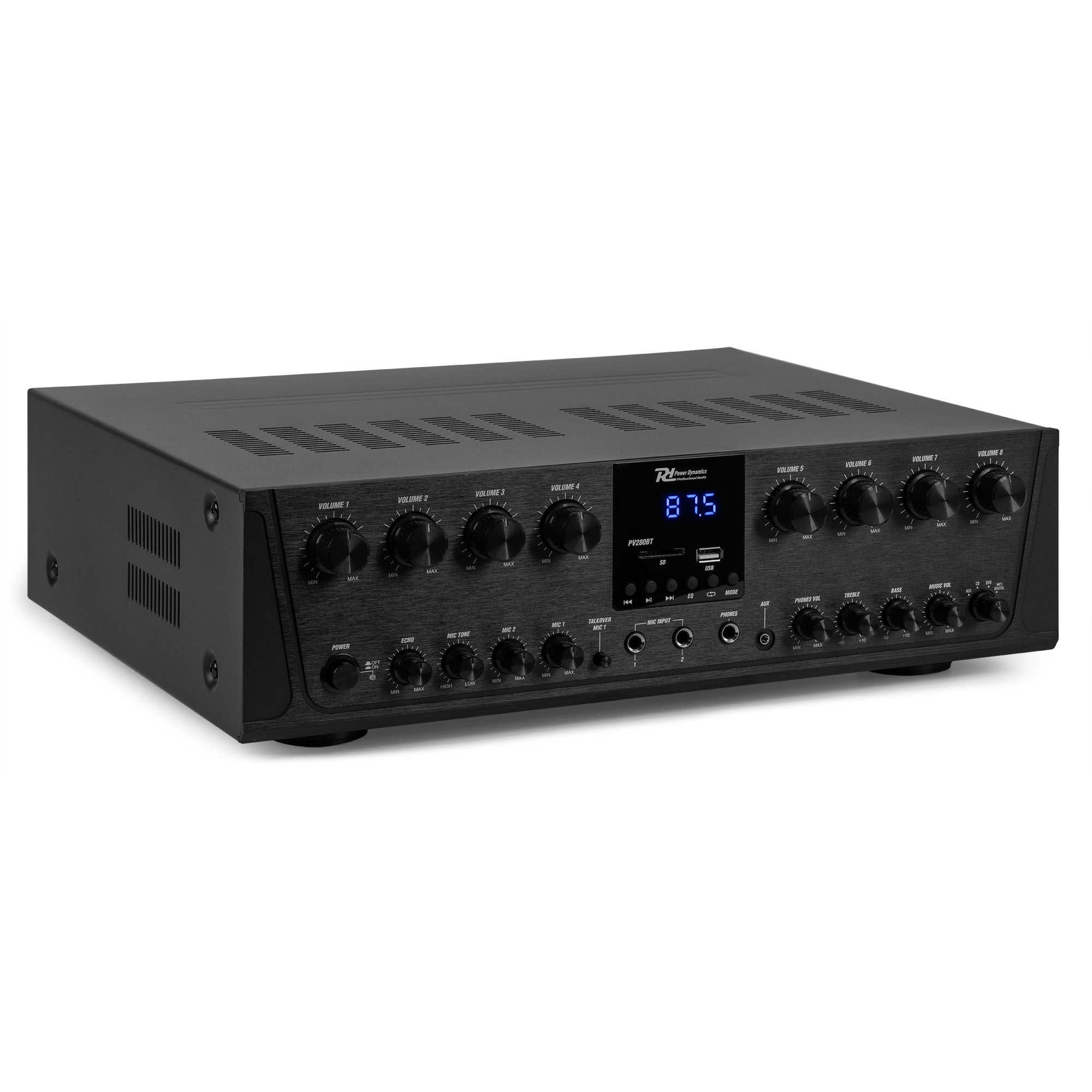 B-Ware - Power Dynamics PV280BT 8-Zonen-Verstärker - für Beschallungsanlagen - Multiroom - 800W
