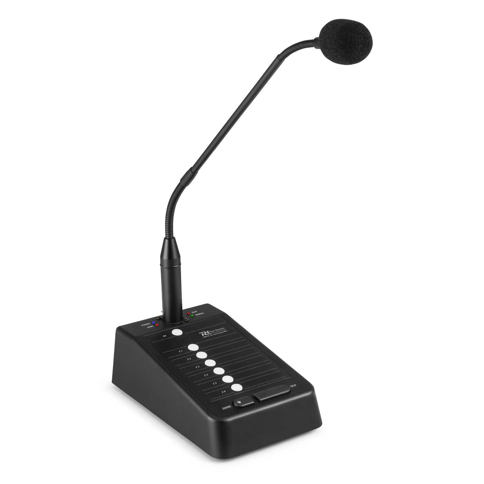 Power Dynamics PMP 6-Zonen Standmikrofon für Durchsagen