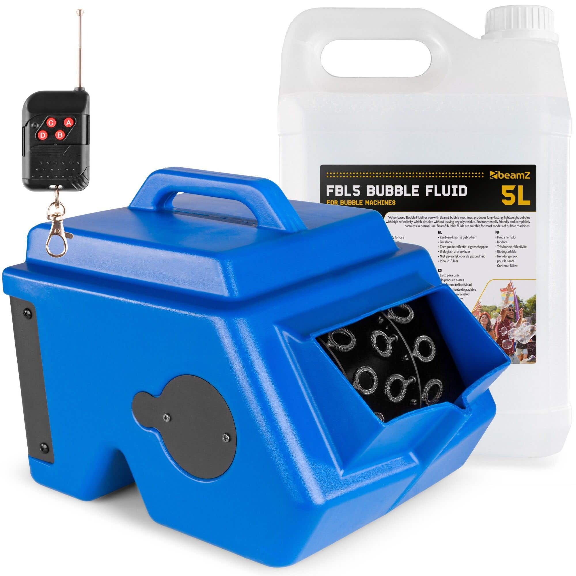 BeamZ B1500 Seifenblasenmaschine mit 5 Liter Flüssigkeit – Inkl. Fernbedienung