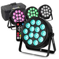 BeamZ BCC145 LED PAR Spots 4er Set im Flightbag – 14x 4W RGBW LEDs