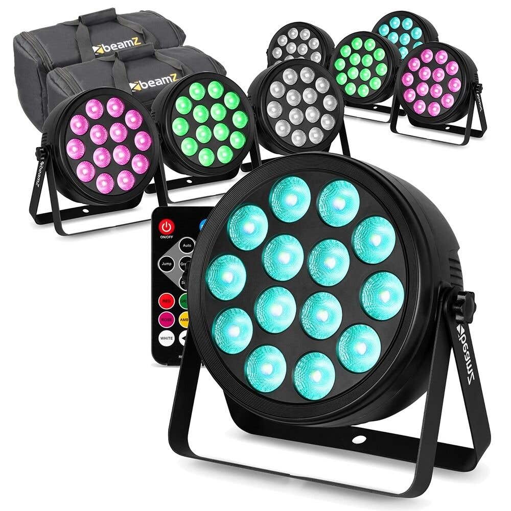 BeamZ BCC145 LED PAR Spots 8er Set im Flightbag – 14x 4W RGBW LEDs