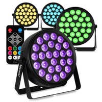 BeamZ BCC260 LED PAR 4er Set - PAR Scheinwerfer mit 27x 6W LEDs - Blacklight & Fernbedienung