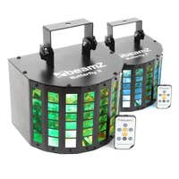 BeamZ Set mit 2 Butterfly II LED Mini Derby Disco Lampen mit Fernbedienung