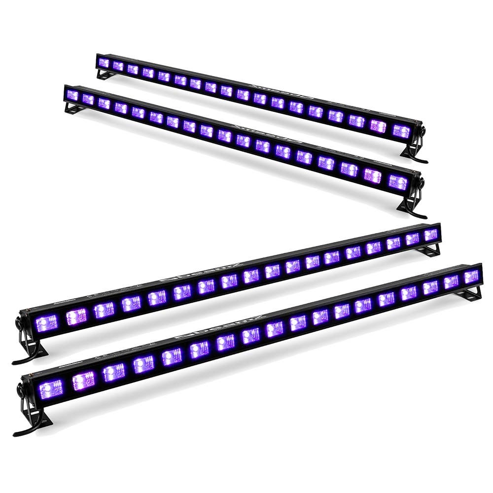 BeamZ BUV183 LED UV Schwarzlicht LED Bars 4er Set - 18 x 3W