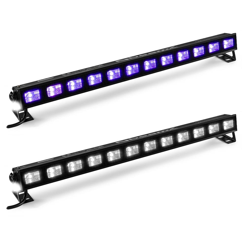 BeamZ LED Bar BUVW123 – 2er Set mit 12 UV & Warmweiß LEDs – 40W