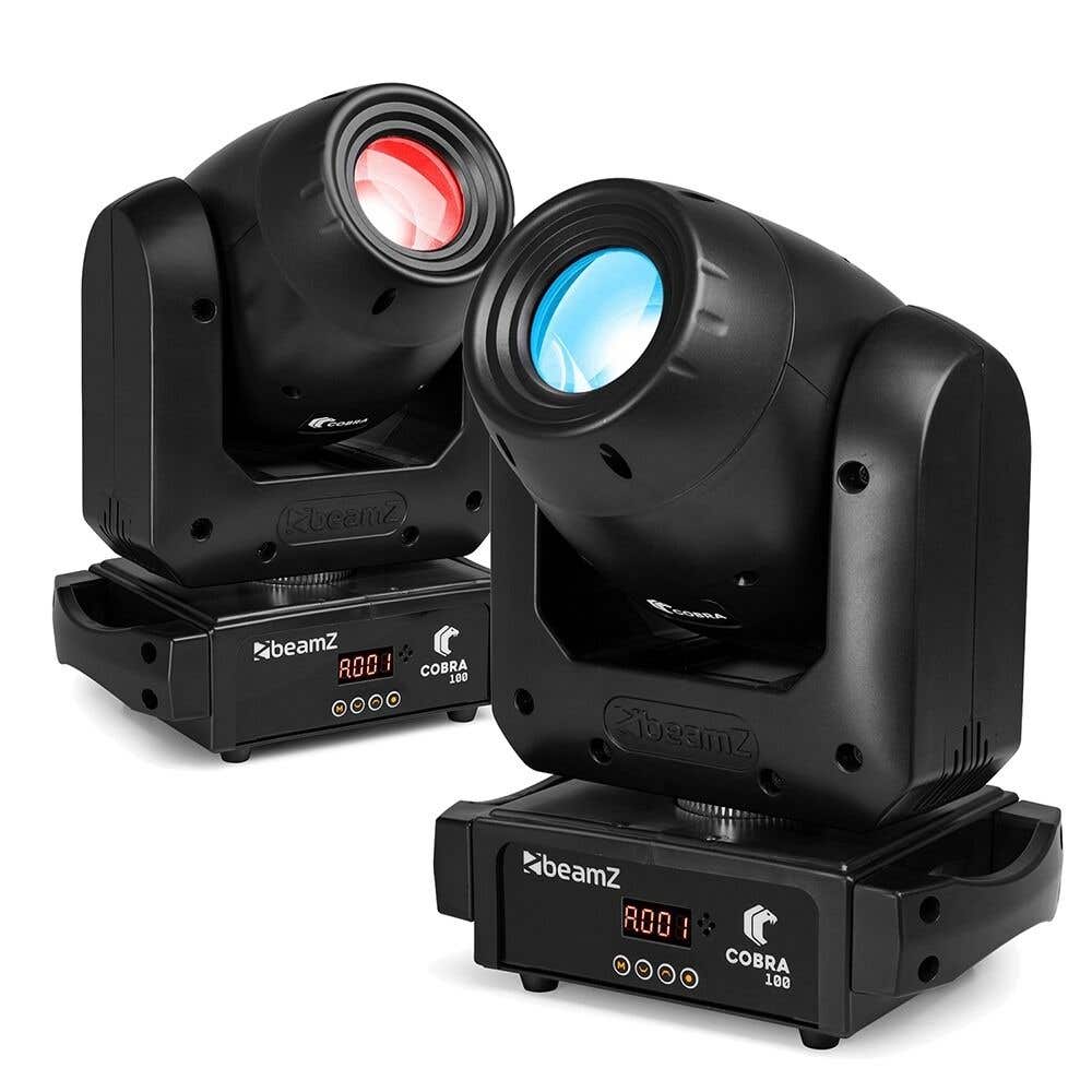 BeamZ Cobra 100 LED 2er Set Spot Moving Heads mit Prisma - 100W