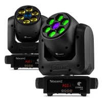 BeamZ Cobra 160 LED 2er Set Spot Moving Heads mit Bee Eye - 160W