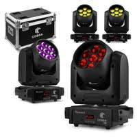 BeamZ Cobra 720 LED Moving Head Set - 4er Set mit Flightcase - Wash Moving Heads - RGBW