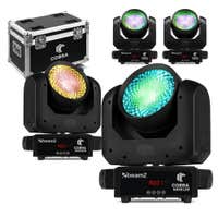 BeamZ Cobra Wash120 LED Moving Head 4er Set – Inklusive Flightcase – RGBW