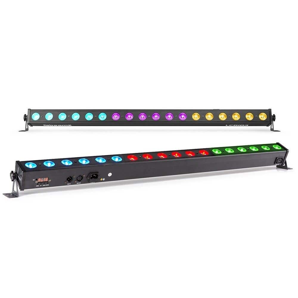 BeamZ LCB183 LED Bar 2er Set - DMX LED Bars mit 3 Sektionen & DMX - 18x 3W RGB
