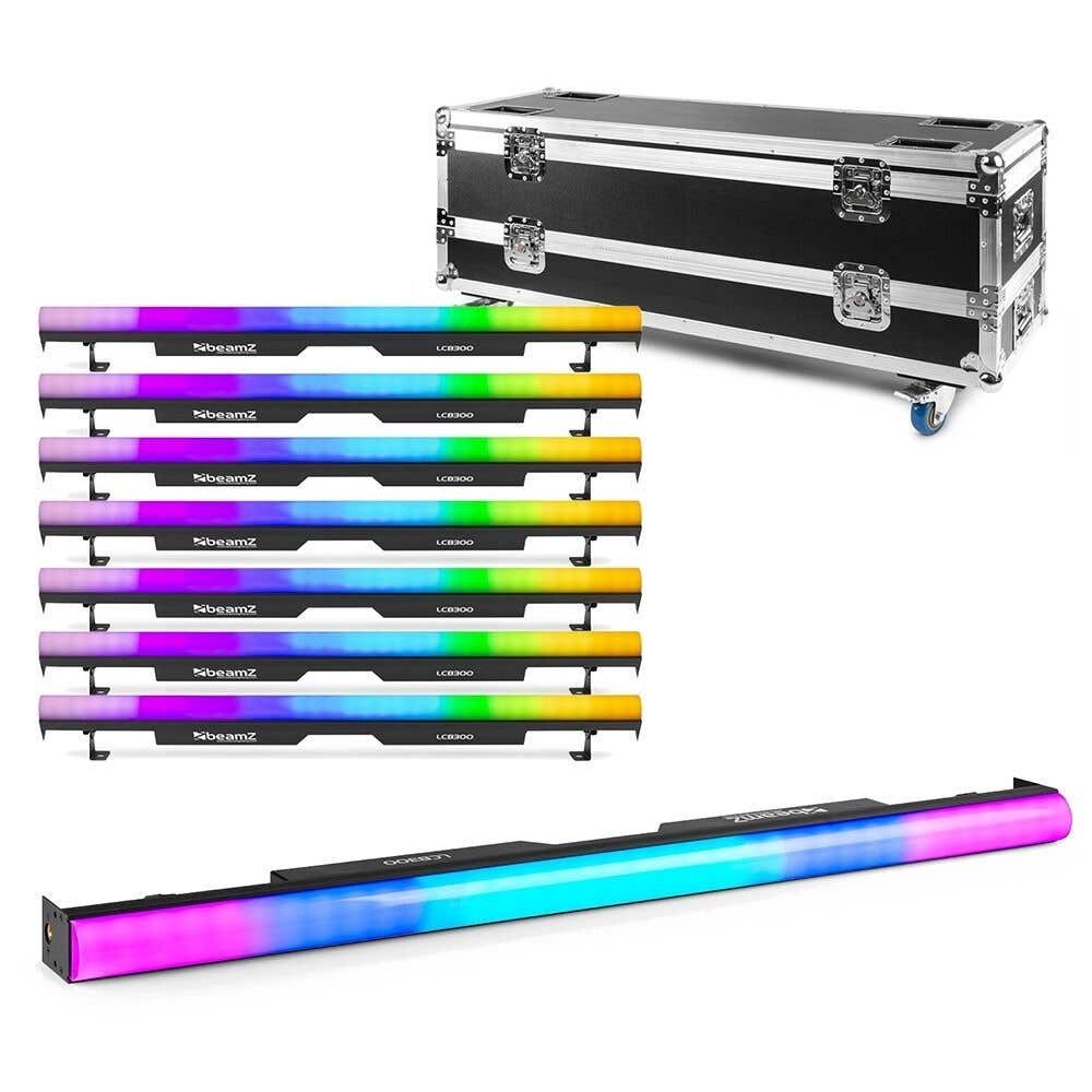 BeamZ Set 8 LCB300 LED Bars im Flightcase - 36x 4-in-1 RGBW LEDs