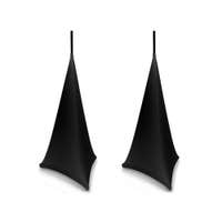 BeamZ LSS12B Schwarze Abdeckung für Lautsprecherständer - 120 cm - 2er Set