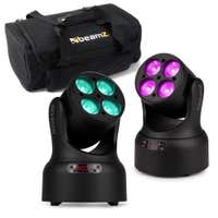 BeamZ NOVA420-BK Moving Head Set mit Tasche - 2x Wash Moving Heads - 4x 20W RGBW LED - Schwarz