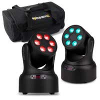 BeamZ NOVA68-BK Moving Head Set mit Tasche - 2x Wash Moving Heads - 6x 8W RGBW LED - Schwarz