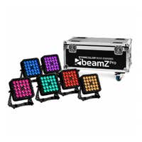 BeamZ Pro LED Strahler Set - 6x StarColor200 RGBW im Flightcase - 24x 10 Watt - IP65