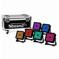 BeamZ Pro LED Strahler Set - 6x StarColor205 RGBA im Flightcase - 24x 10 Watt - IP65