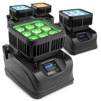 BeamZ Professional Set: 4x StarColor72B Akku Uplights - IP65 wasserdicht - RGBWA LEDs