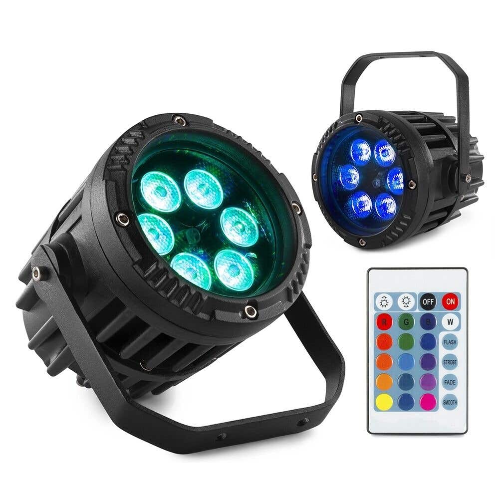 BeamZ BWA63 AluPars 2er Set – Wasserdichte LED Spots für Innen & Außen – 6x 3W RGB