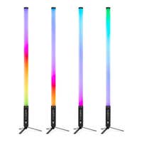 BeamZ Zelos LED Tube Set 4er Set - 360° RGBW/CW LEDs - IP65 - 12h Akku & drahtloses DMX