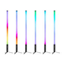 BeamZ Zelos LED Tube Set 6er Set - 360° RGBW/CW LEDs - IP65 - 12h Akku & drahtloses DMX