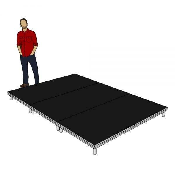 Komplette Bühne - 3x2 Meter - Höhe 20 cm 