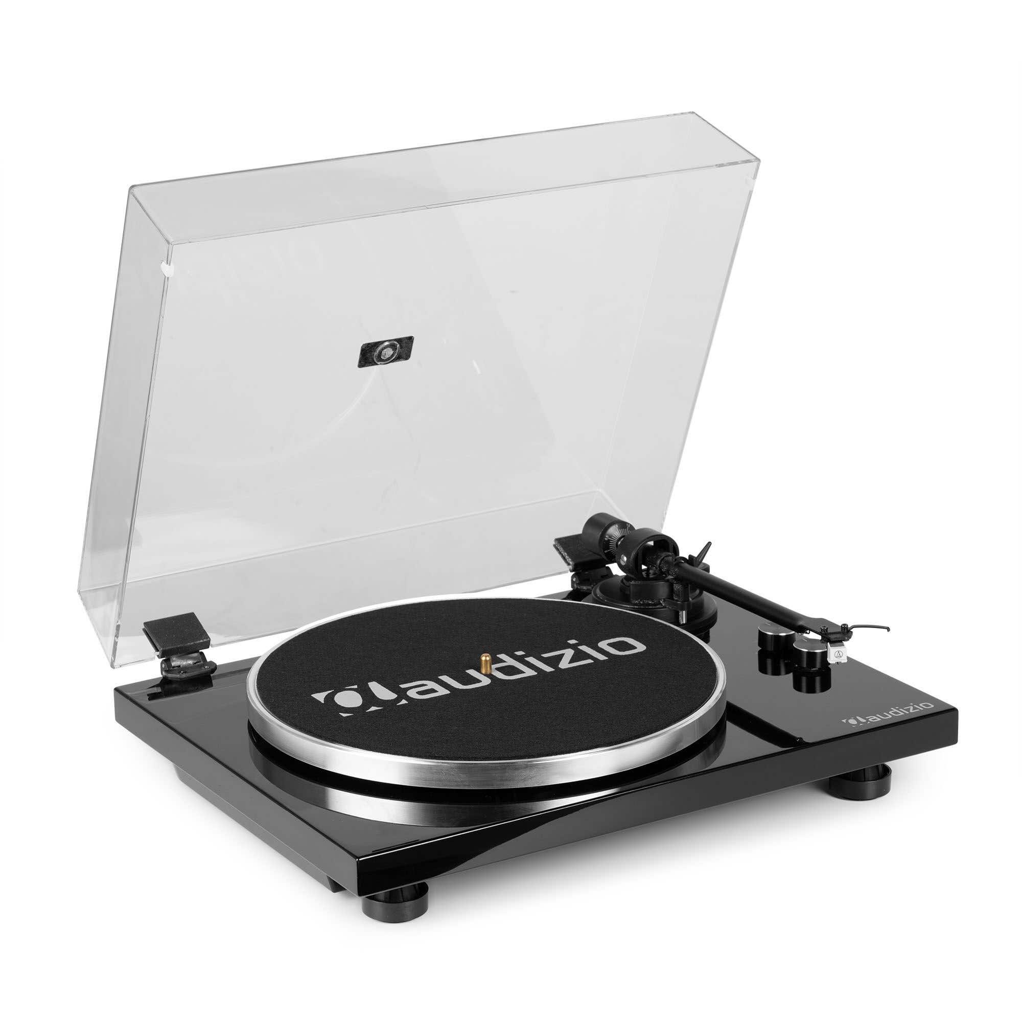 Audizio Toledo Hochwertiger HiFi Plattenspieler mit BT & Audio Technica Premium System