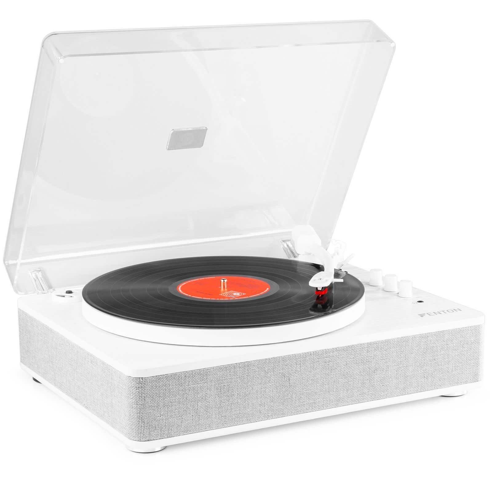 B-Ware - Fenton RP162W HiFi-Retro-Schallplattenspieler mit Bluetooth und Lautsprechern - Weiß