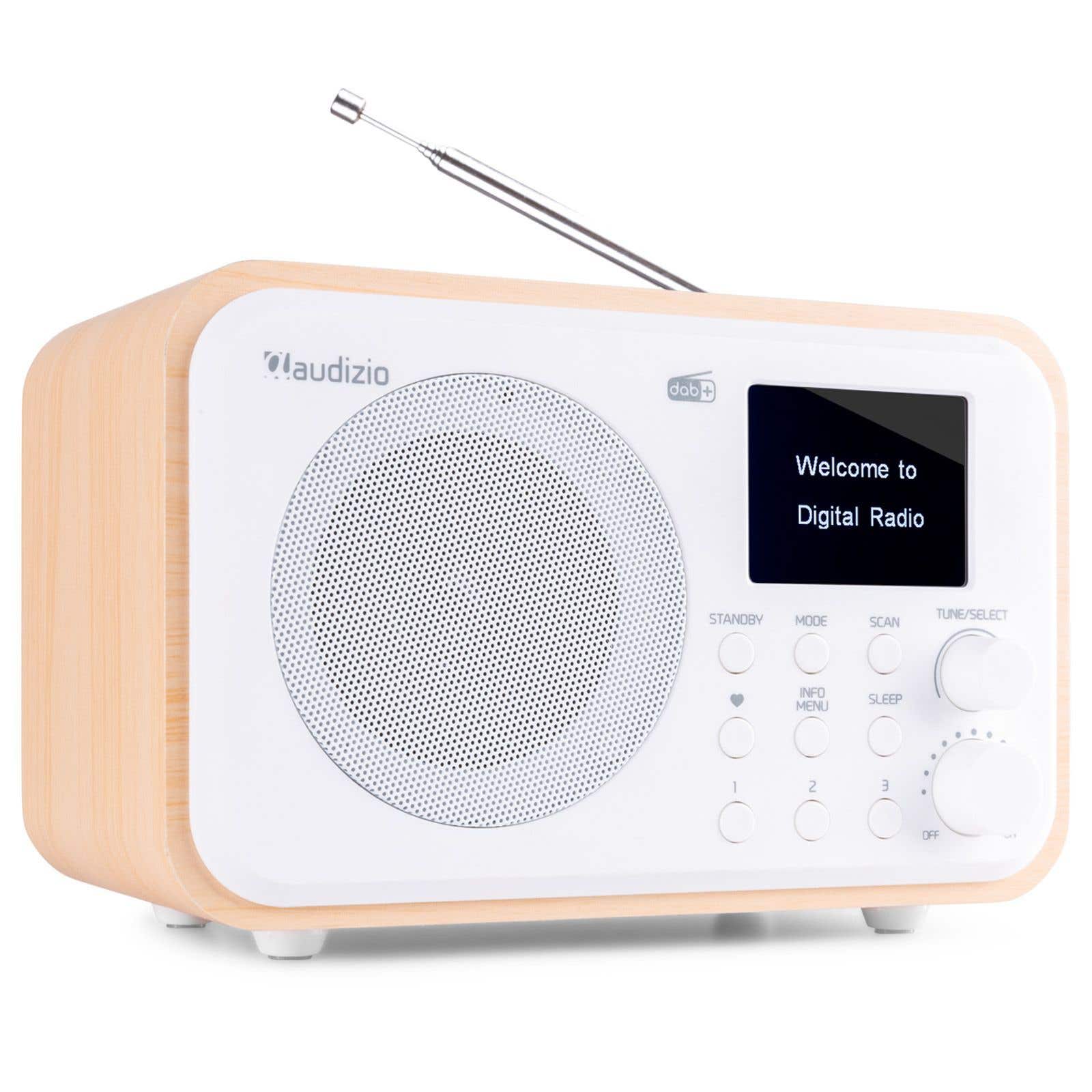Audizio Milan – tragbares DAB-Radio mit Bluetooth, UKW-Radio und Akkupack – weiß