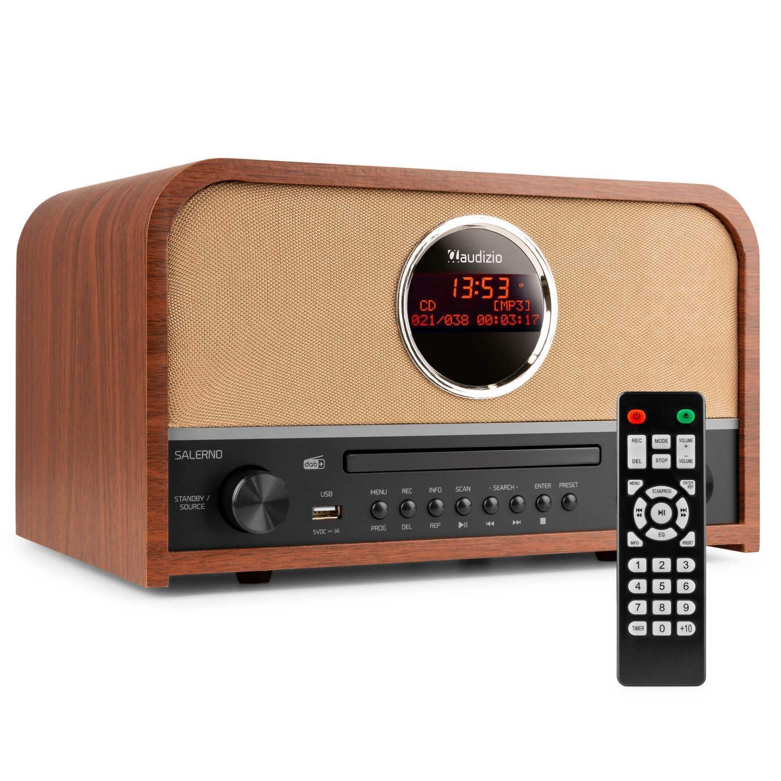 B-Ware - Audizio Salerno Stereo-DAB-Radio mit CD-Player, Bluetooth und MP3-Player