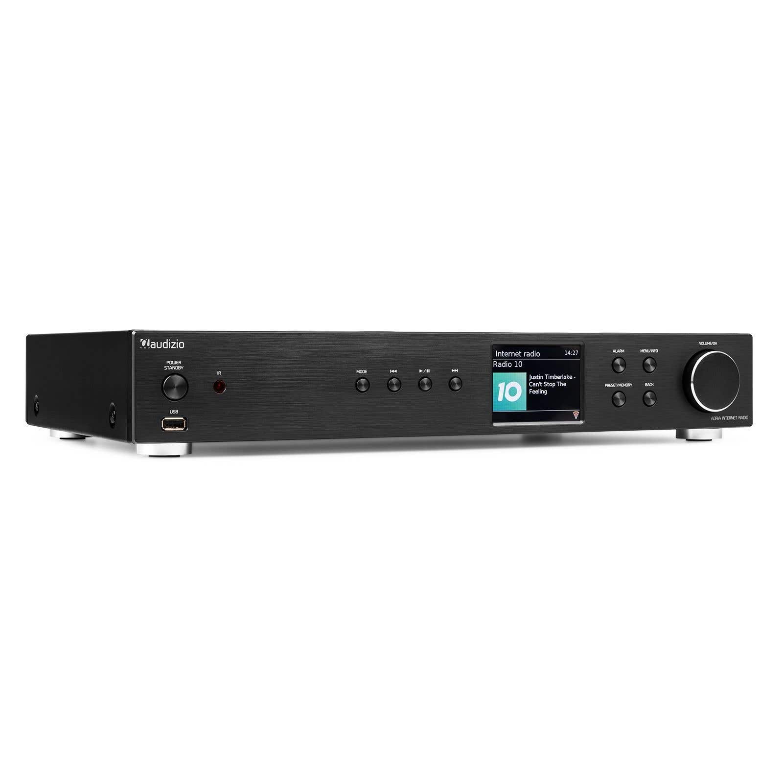 Audizio Adria DAB-Tuner - DAB-Radio und Internetradio mit Bluetooth und Spotify Connect - Schwarz