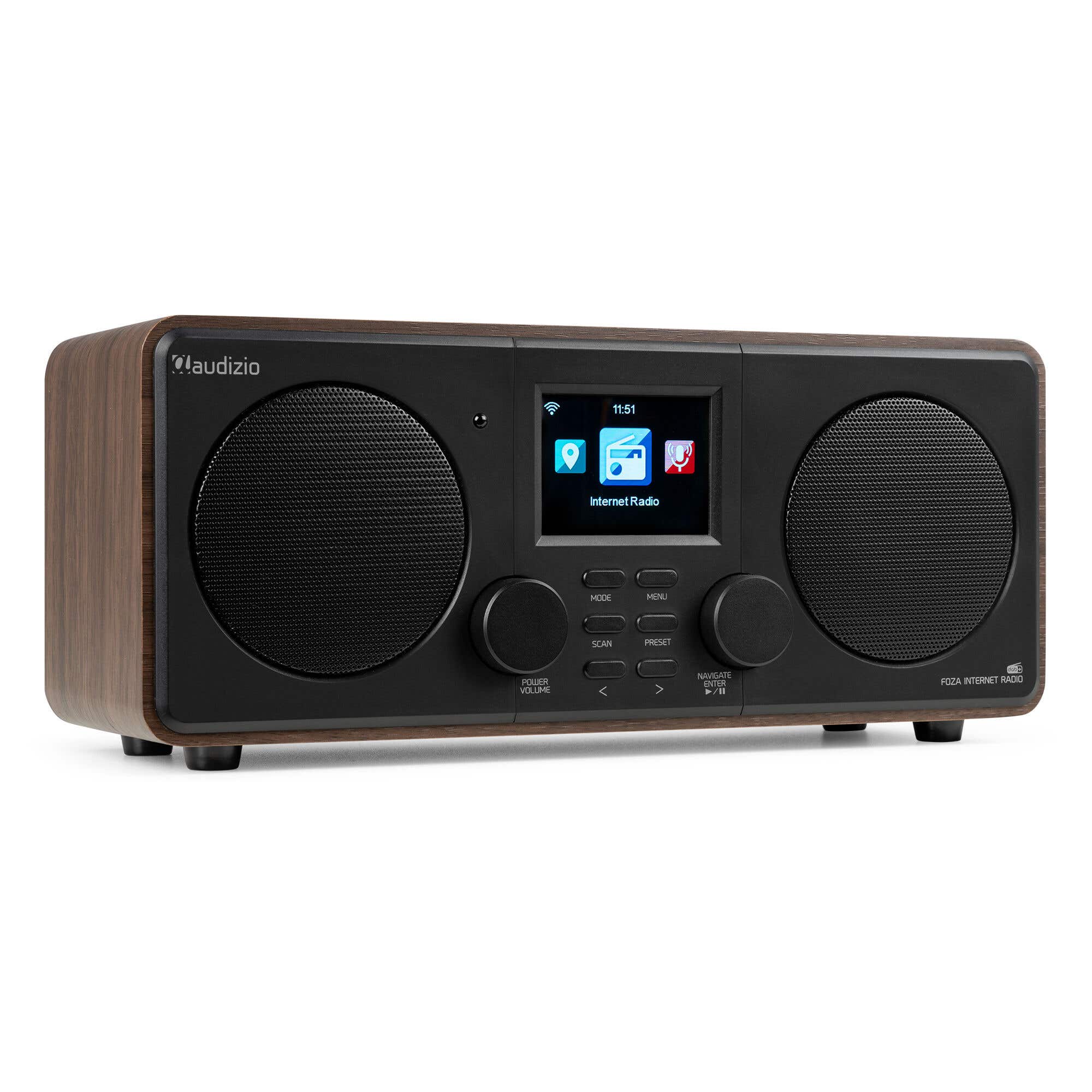 Audizio Foza WIFI Internet Radio mit DAB+ in Holzoptik