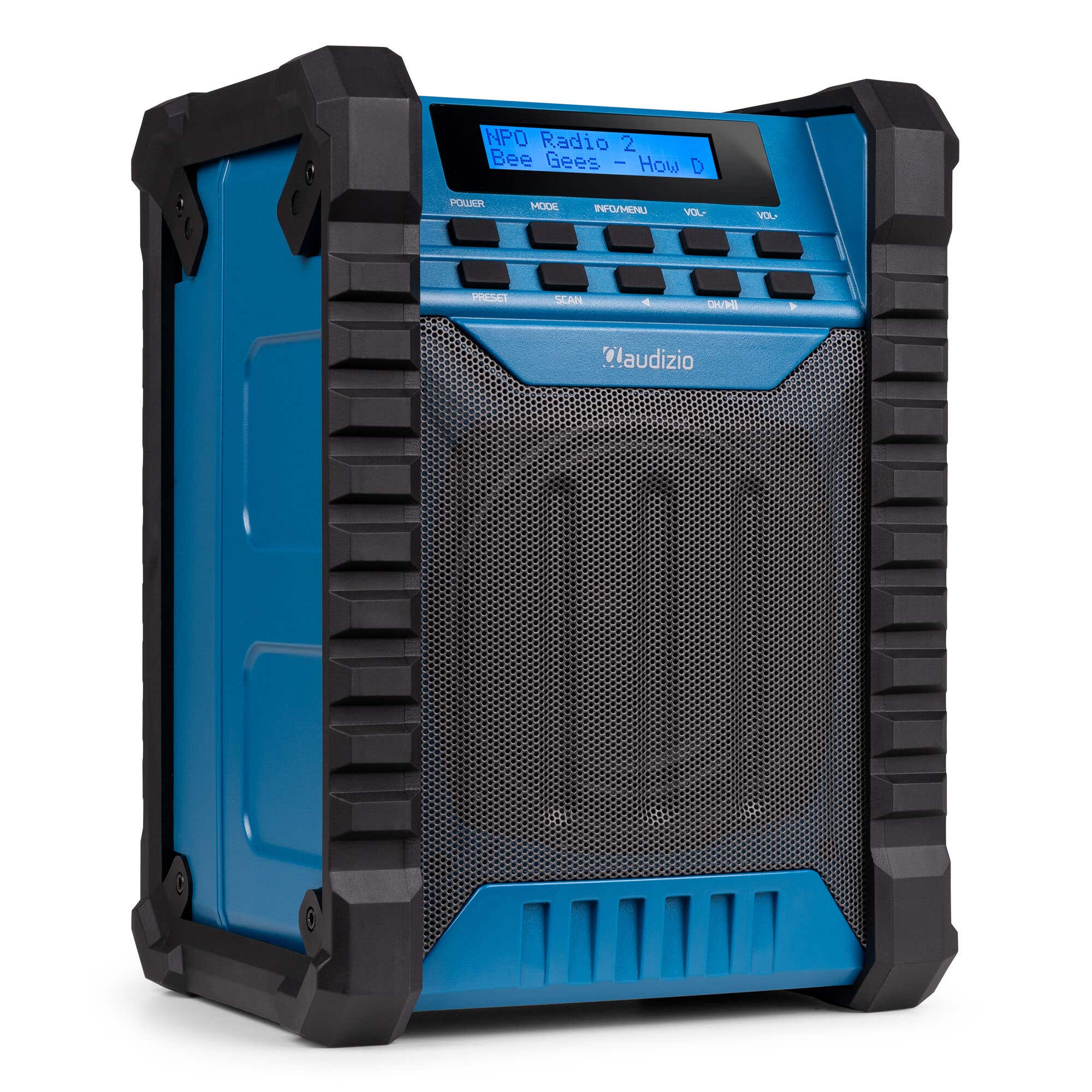 B-Ware - Audizio Jobsite Baustellenradio Akku Lautsprecher mit Bluetooth - DAB+ - FM - IP54 - 100 Watt