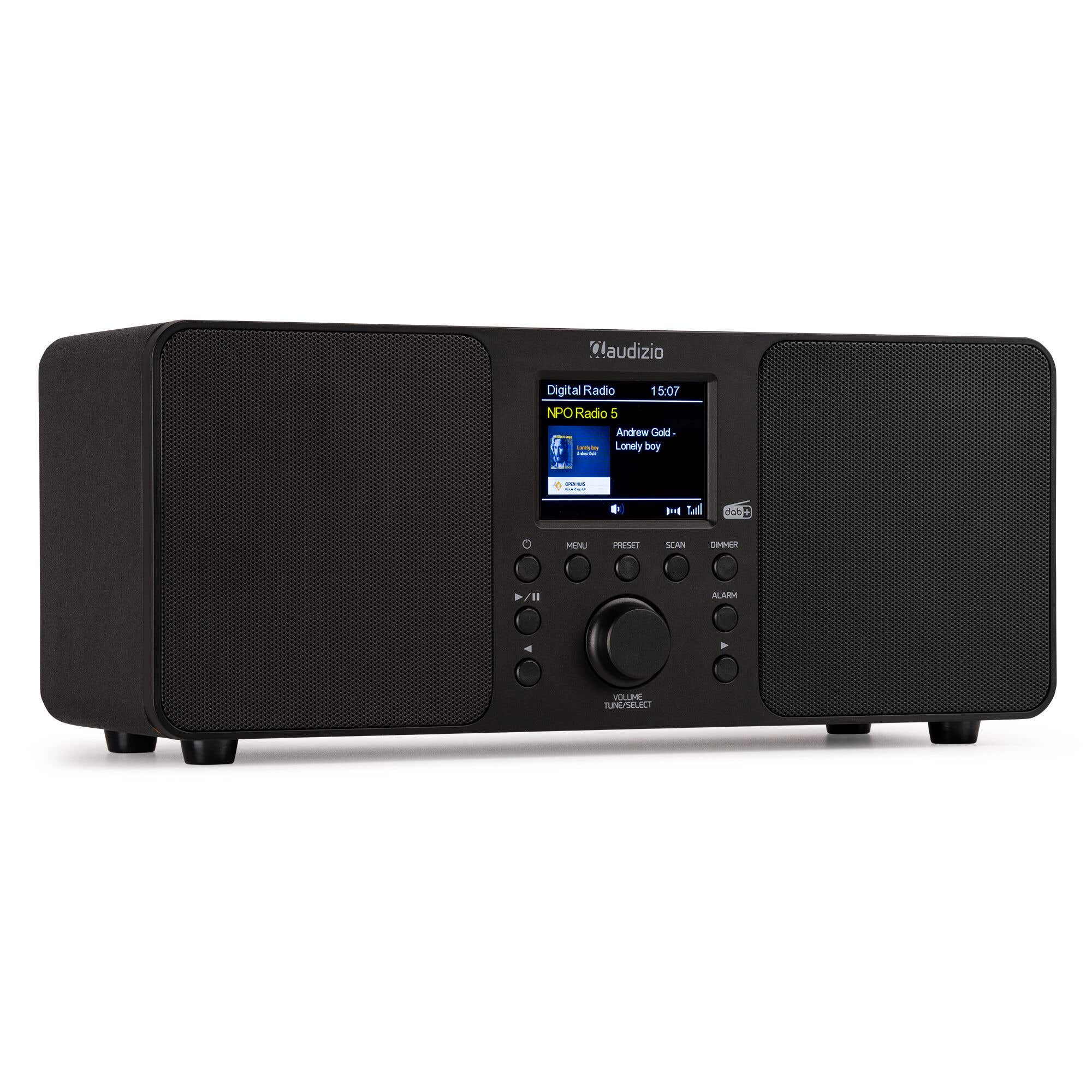Audizio Genua DAB+ Radio mit Bluetooth und Weckfunktion – inkl. Fernbedienung – Schwarz