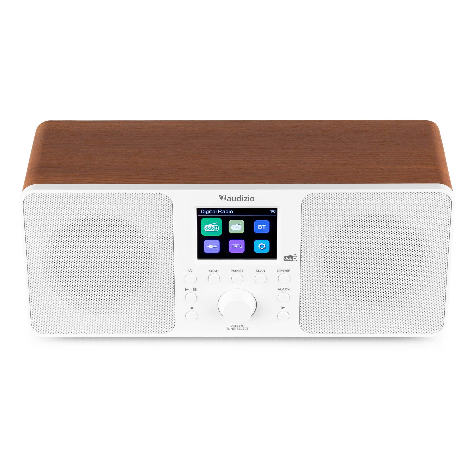 Audizio Genua DAB Radio – DAB+ Radio mit Bluetooth und Weckfunktion – inkl. Fernbedienung – weiß