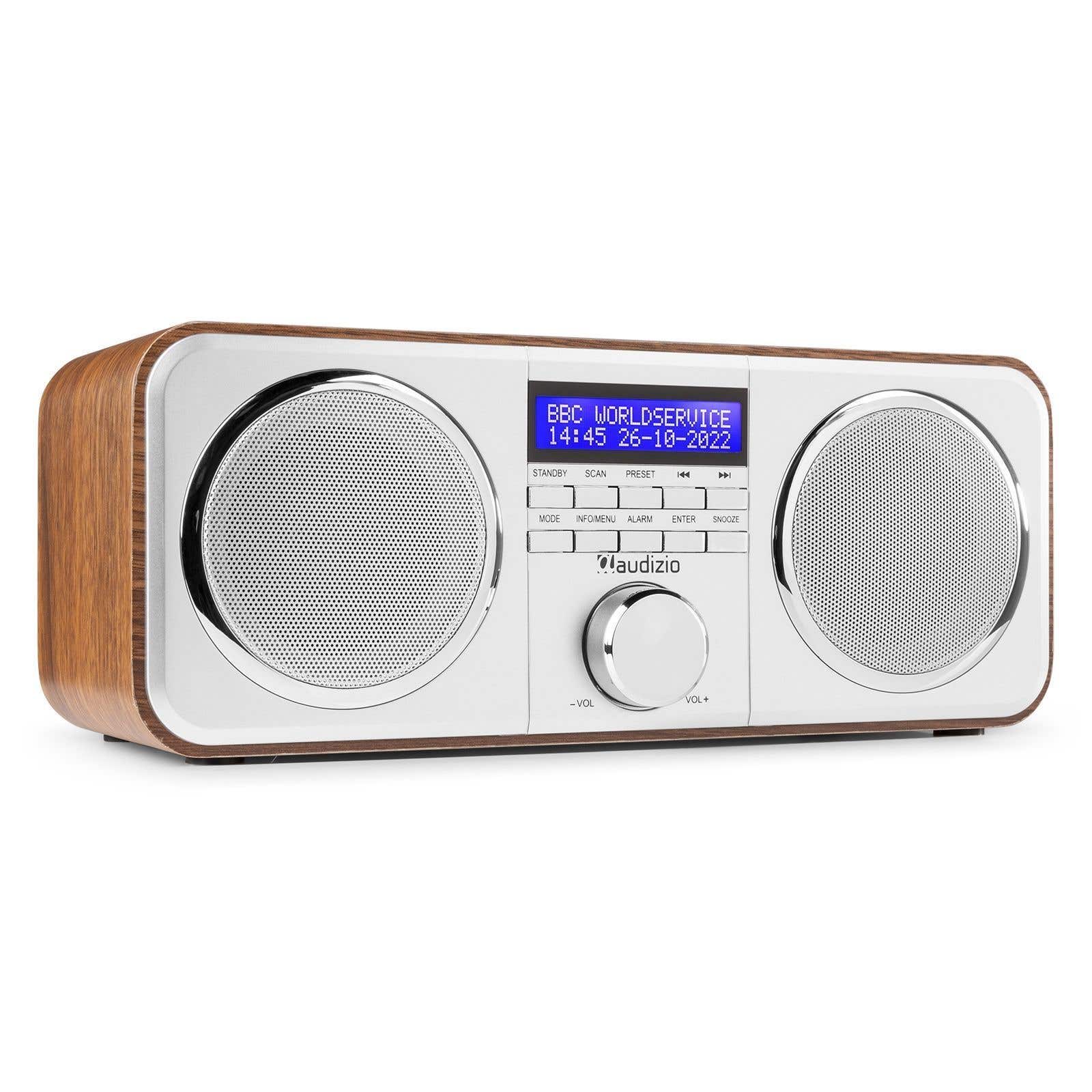 B-Ware - Audizio Novara Stereo DAB-Radio und FM-Radio - 40 Watt - Silber