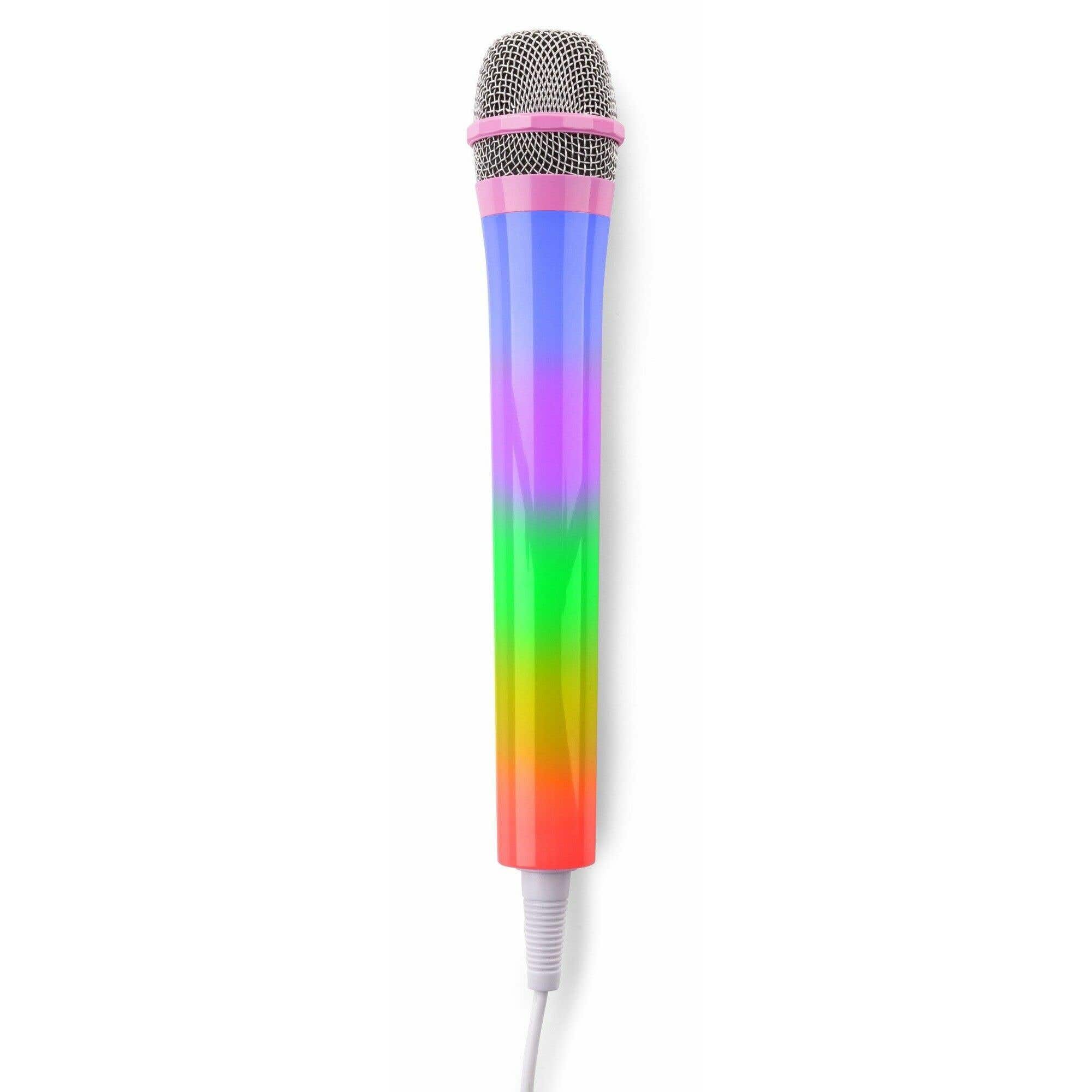 Fenton KMD55P Karaoke-Mikrofon mit farbigen LEDs – rosa