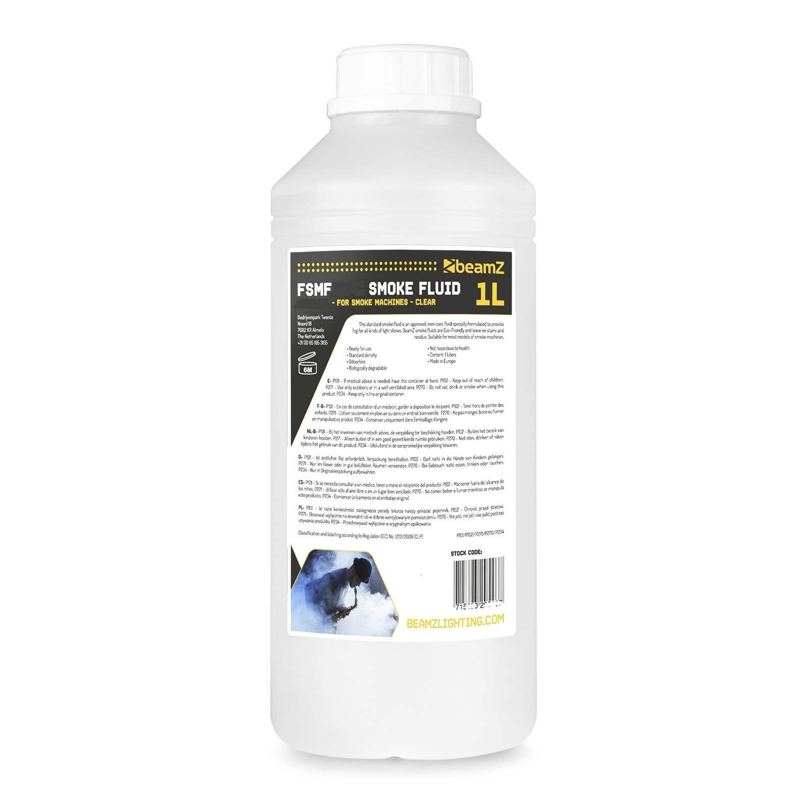 BeamZ FSMF1UHD Nebelfluid mit Ultra Hohe Dichte - für alle Nebelmaschinen - 1 Liter Flasche 