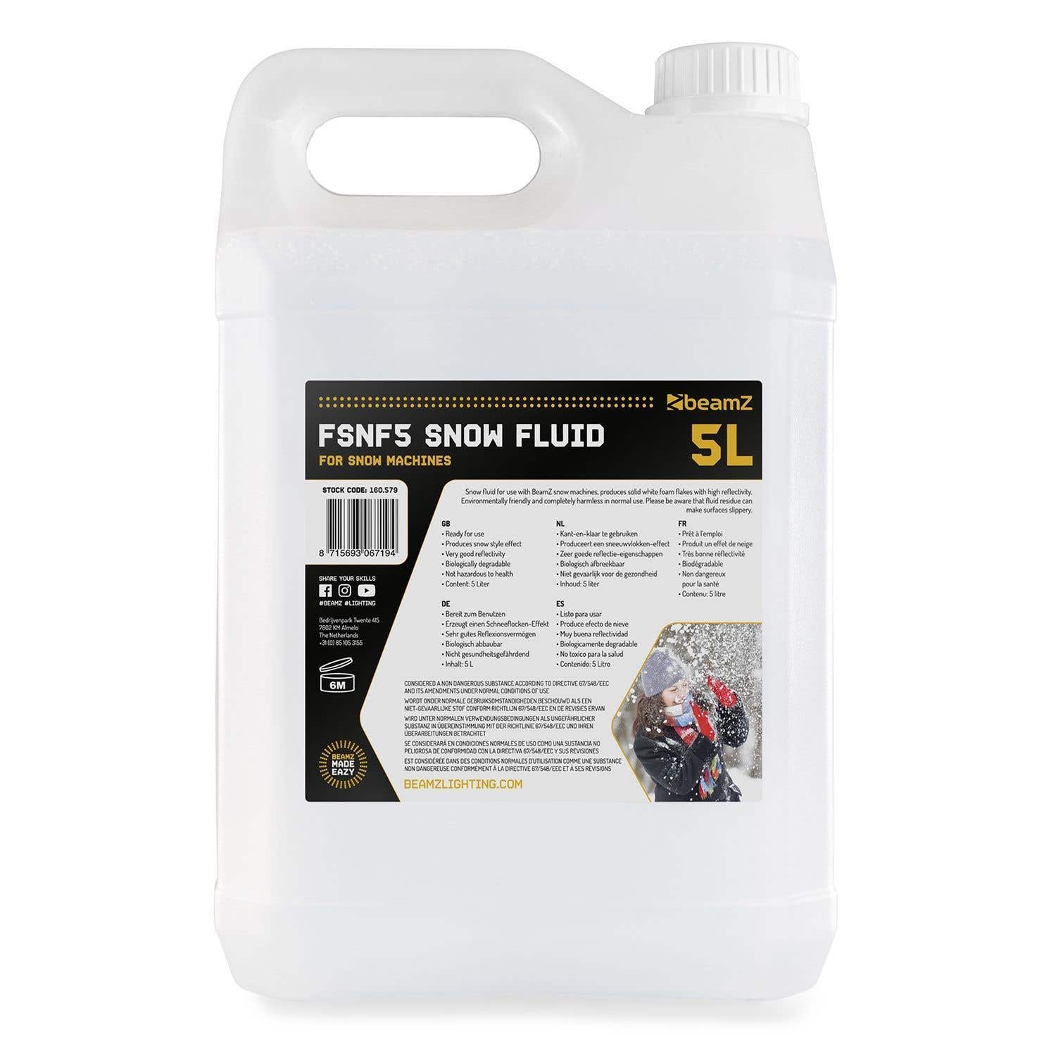BeamZ FSNF5 Schneefluid - 5 L Kanister