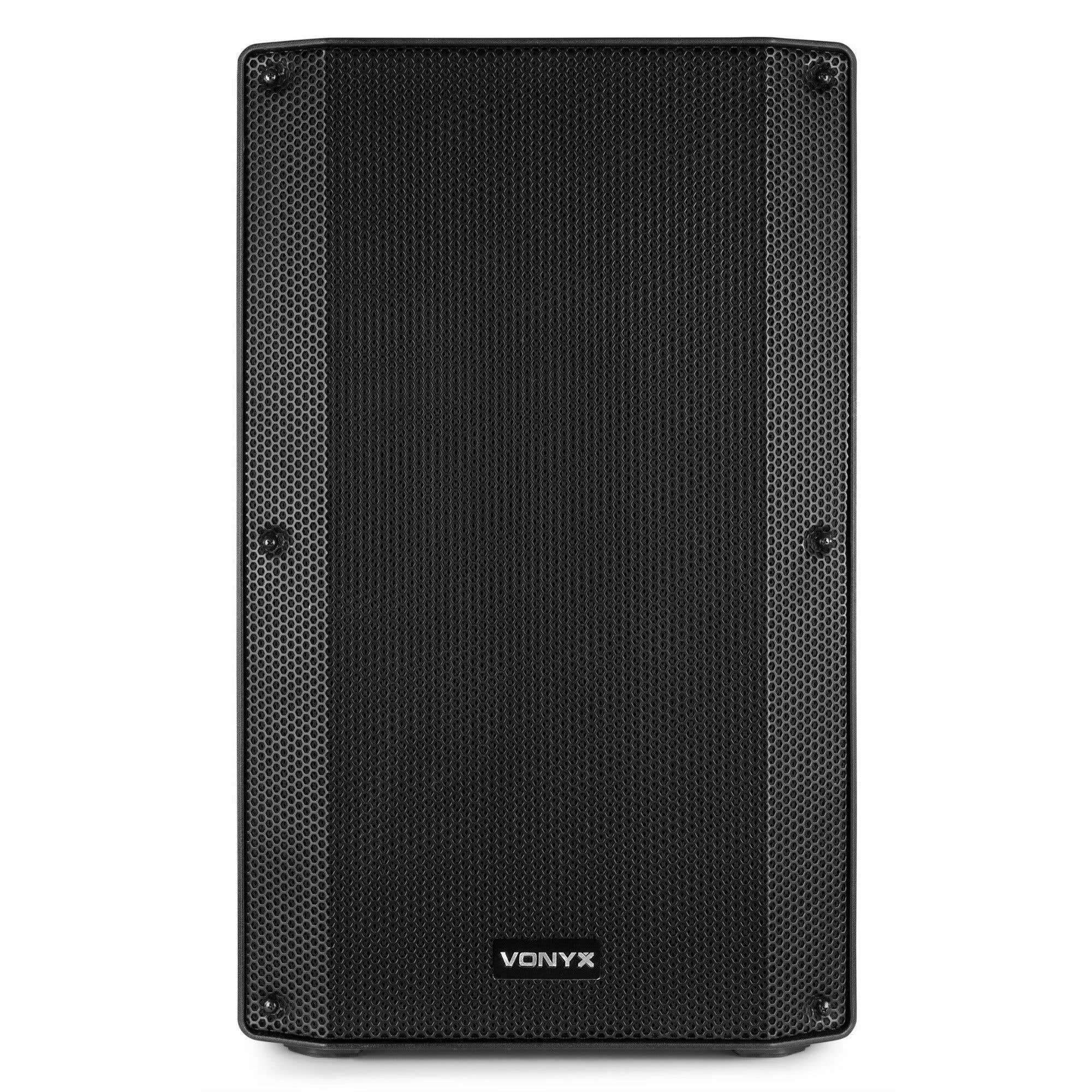 Vonyx VSA15BT doppelverstärkter Aktivlautsprecher (1000 Watt) mit Bluetooth und MP3