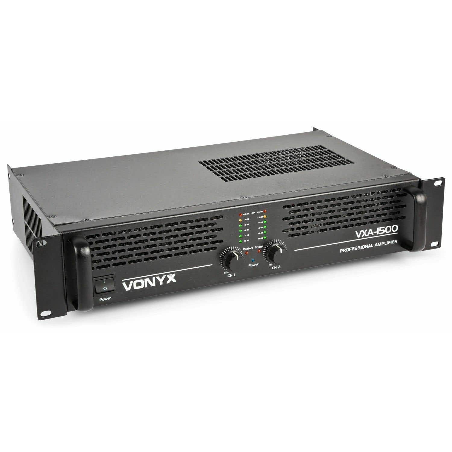 Vonyx VXA-1500 PA-Verstärker 2x 750 W mit Brückenschaltung
