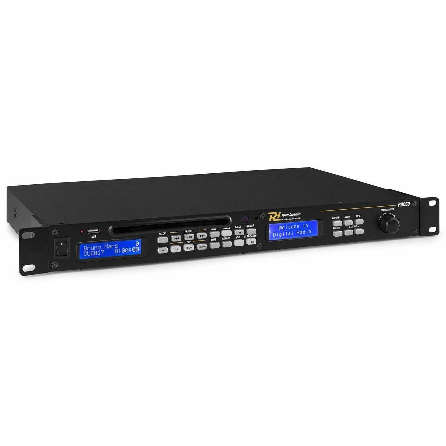 Power Dynamics PDC-60 DAB+ und FM-Radio mit USB/CD-Player
