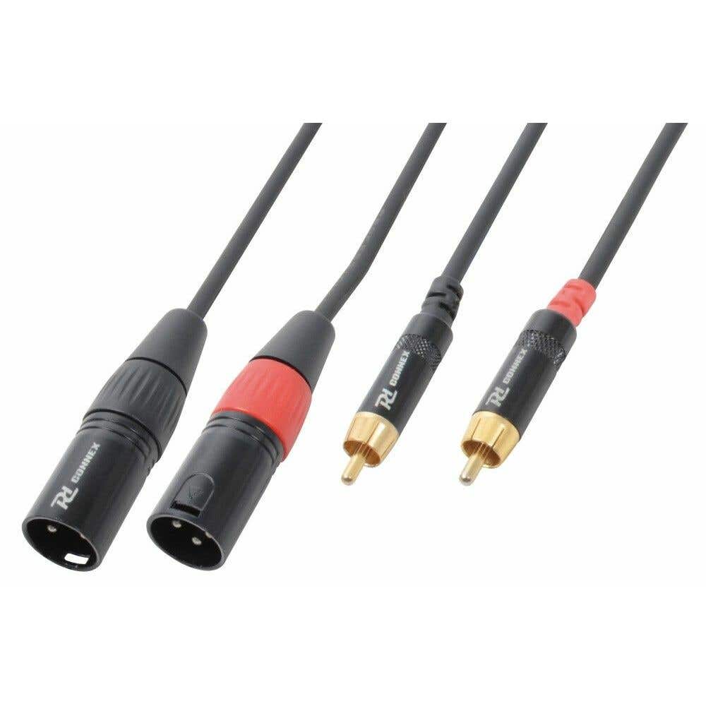PD Connex Kabel 2x XLR-Stecker - 2x RCA 6 m Schwarz