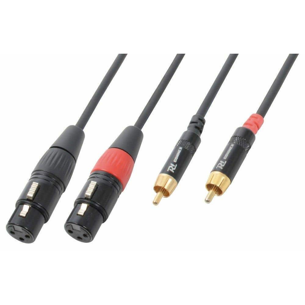 PD Connex Kabel 2x XLR-Buchse - 2x RCA-Stecker 6 m