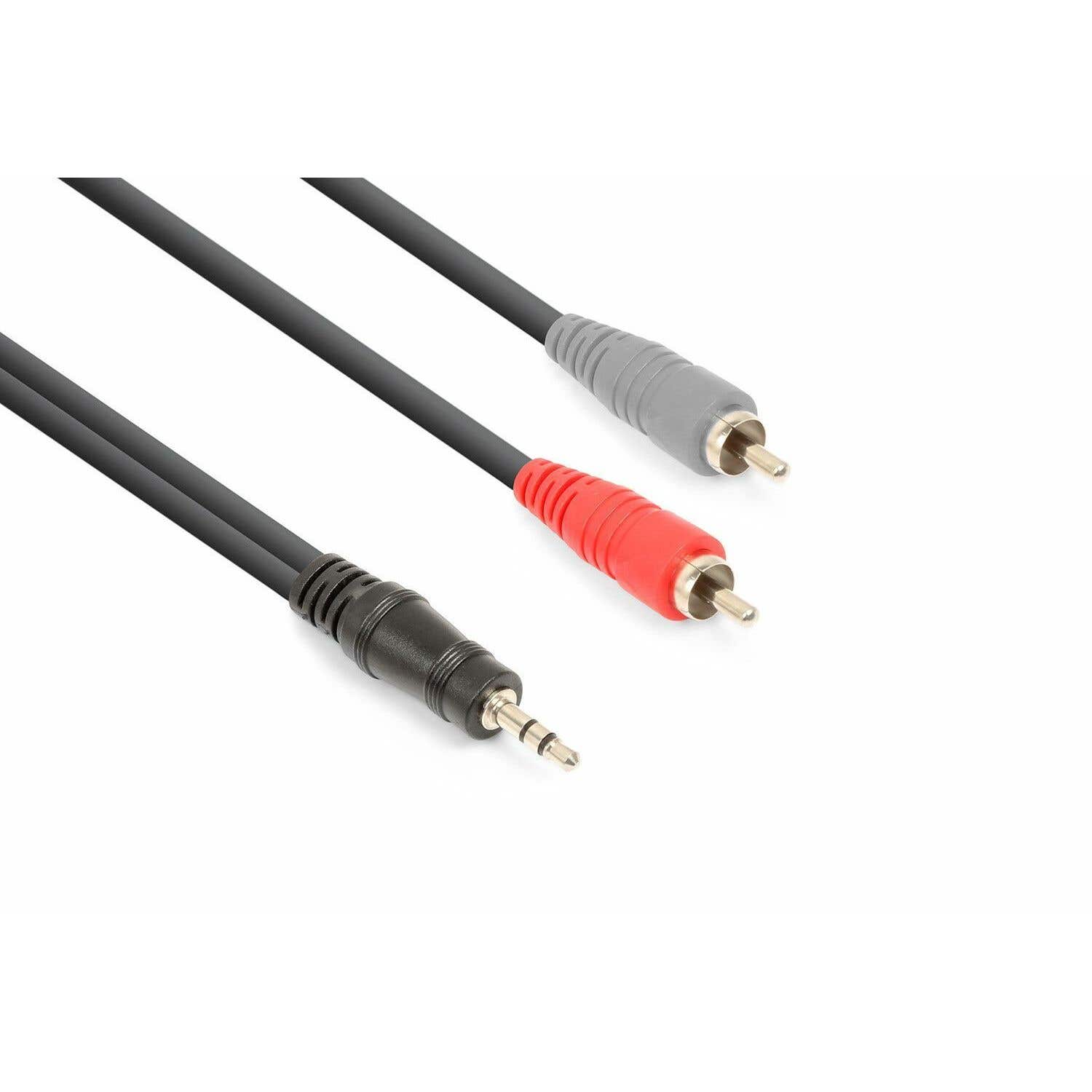 Vonyx Smartphone-, PC- oder Laptop-Kabel 3,5 mm Klinke/Chinch - 1,5 Meter
