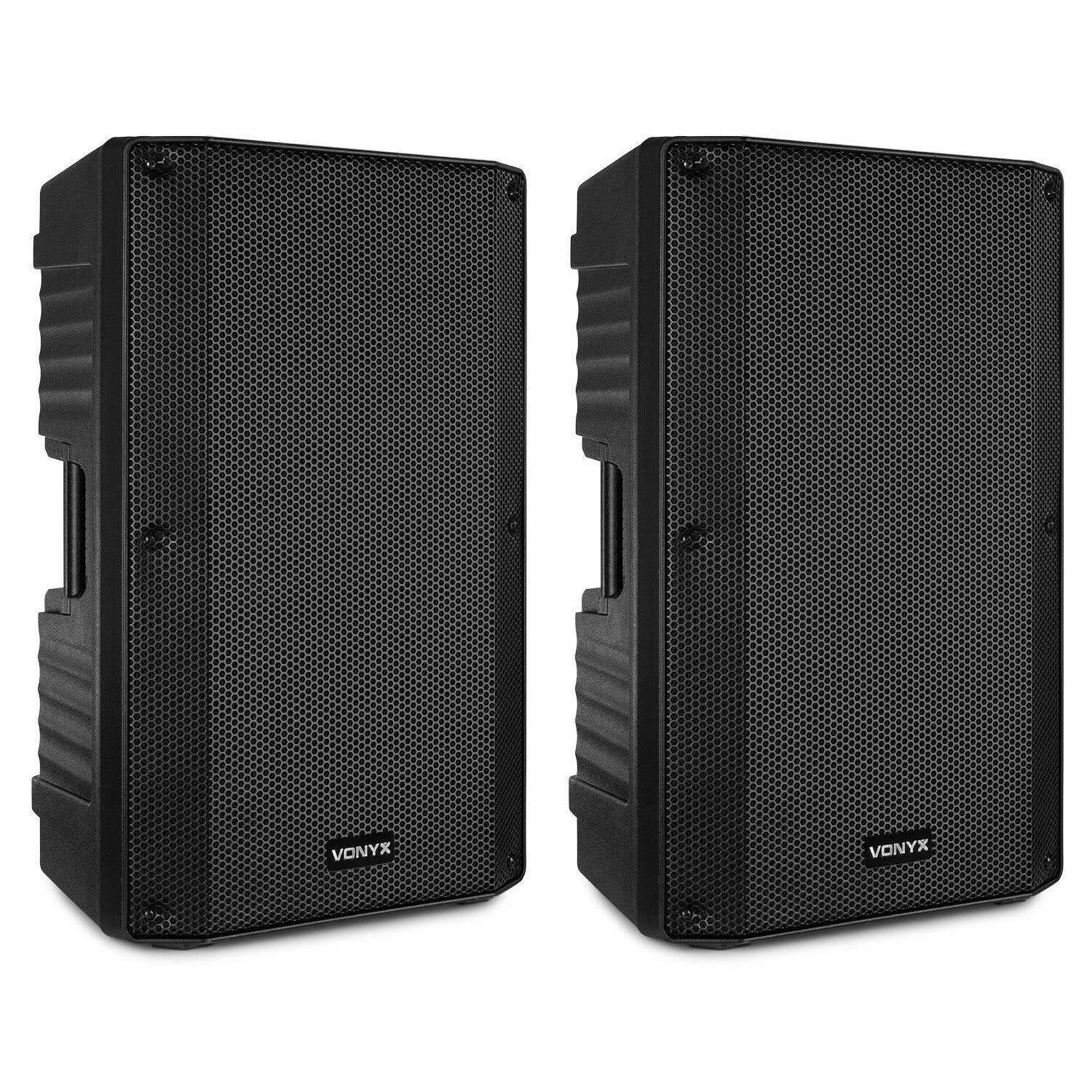 Vonyx VSA150S-Stereo-Aktivlautsprecherset 15" mit u. a. Bluetooth – 1000 Watt